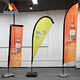 Square Flag Pole Outdoor Advertising Feather Pole Durable Beach Flag Pole